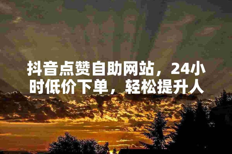 抖音点赞自助网站，24小时低价下单，轻松提升人气。