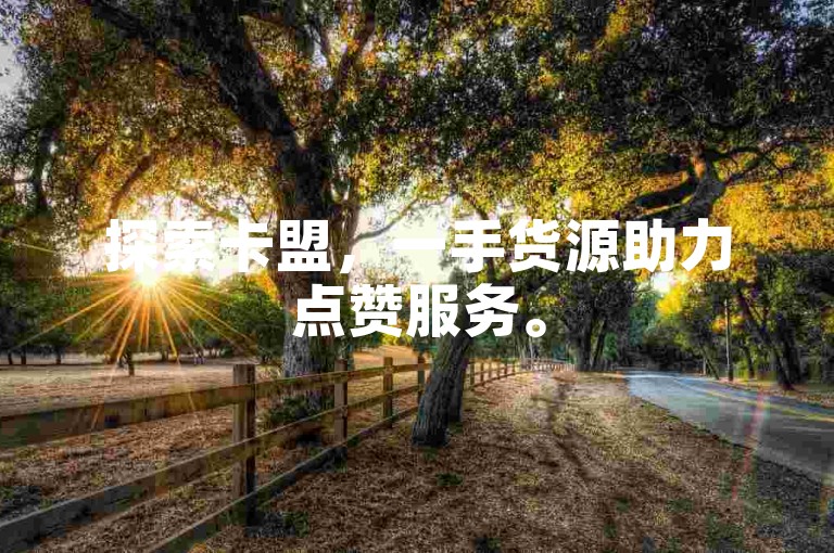 探索卡盟，一手货源助力点赞服务。