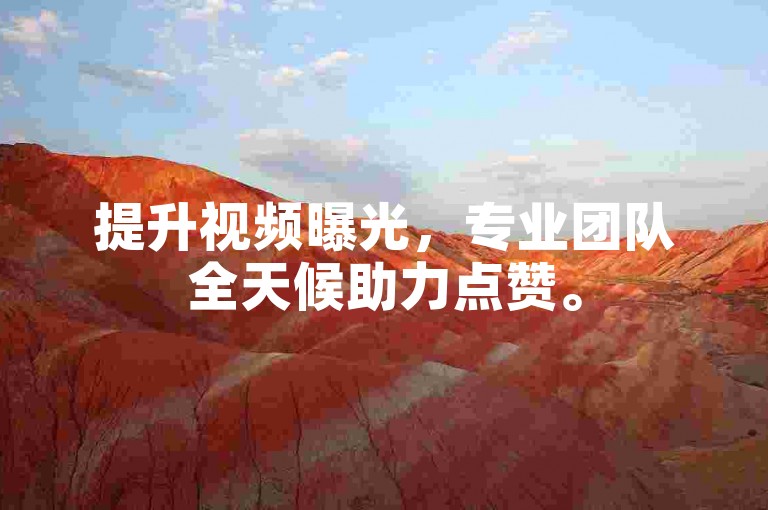 提升视频曝光，专业团队全天候助力点赞。