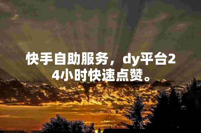 快手自助服务，dy平台24小时快速点赞。