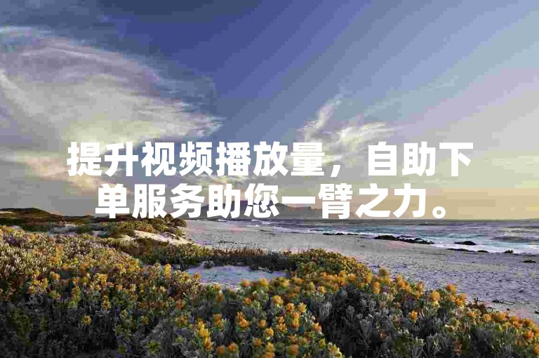 提升视频播放量，自助下单服务助您一臂之力。