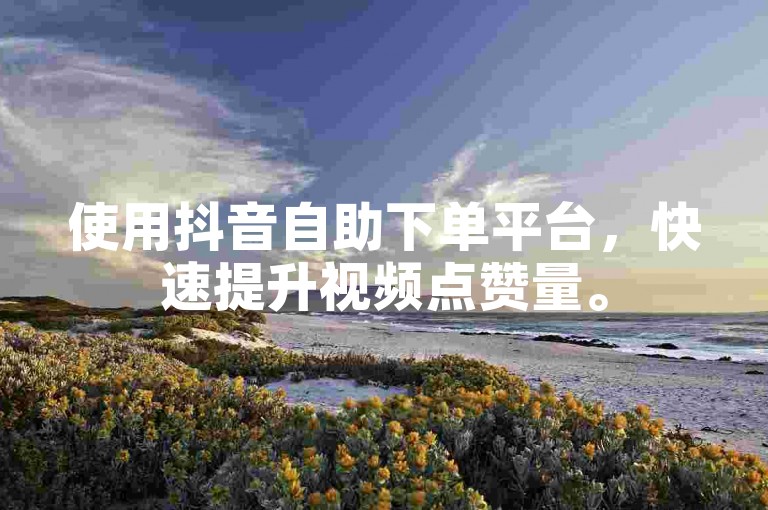 使用抖音自助下单平台，快速提升视频点赞量。