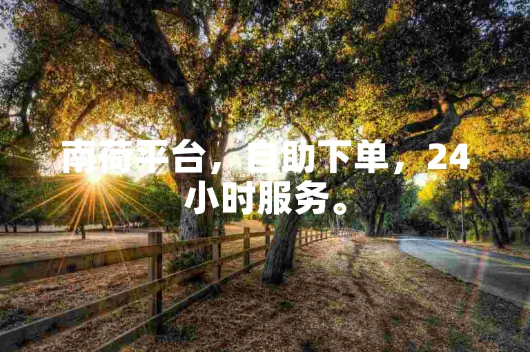 南荷平台，自助下单，24小时服务。
