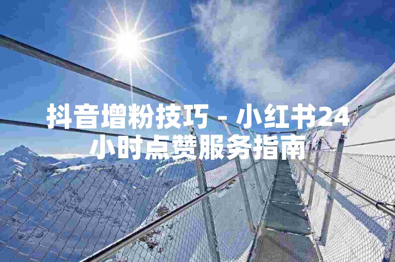 抖音增粉技巧 - 小红书24小时点赞服务指南