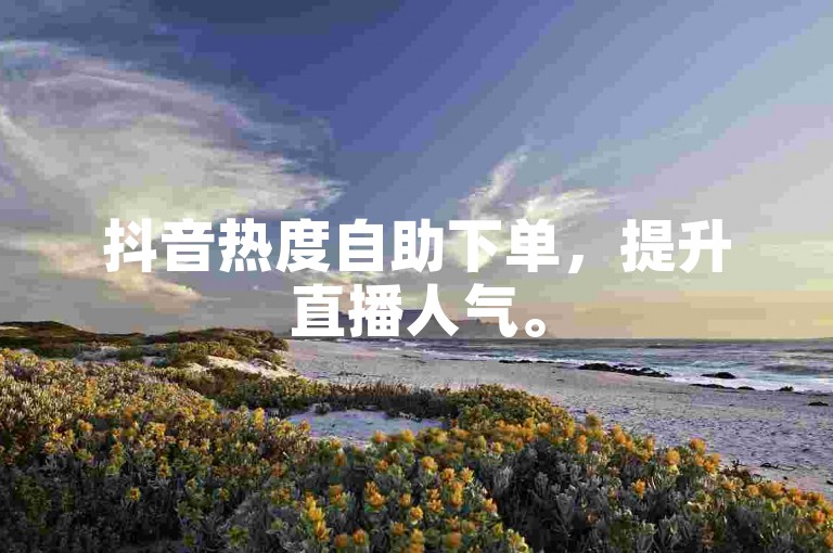 抖音热度自助下单，提升直播人气。