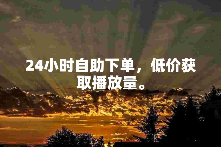 24小时自助下单，低价获取播放量。