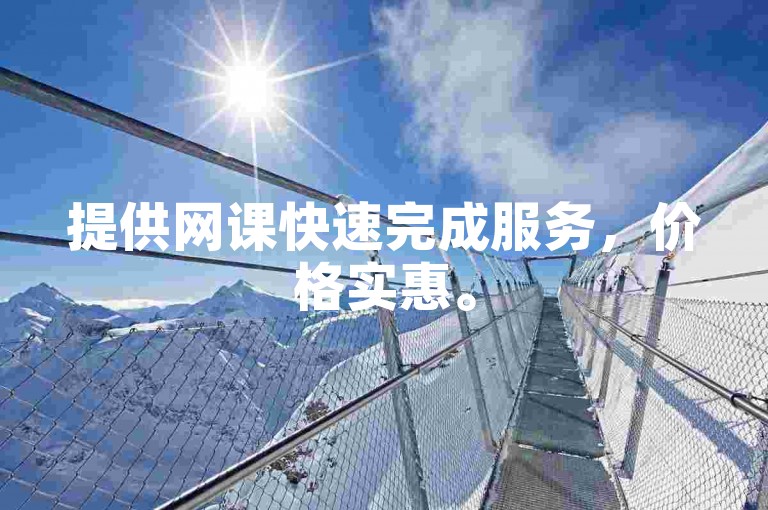 提供网课快速完成服务，价格实惠。