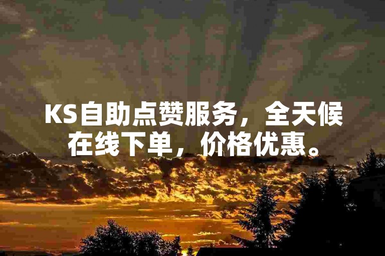 KS自助点赞服务，全天候在线下单，价格优惠。