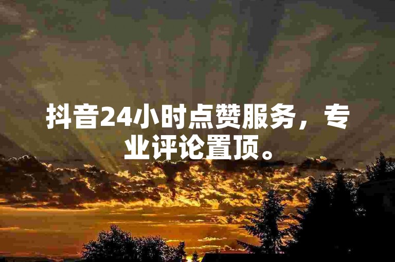 抖音24小时点赞服务，专业评论置顶。