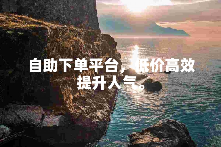 自助下单平台，低价高效提升人气。