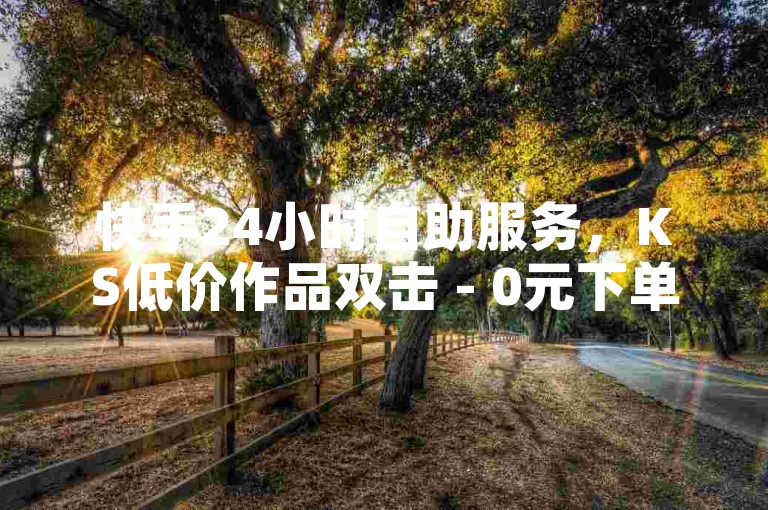 快手24小时自助服务，KS低价作品双击 - 0元下单费全免 - 快手秒赞到账
