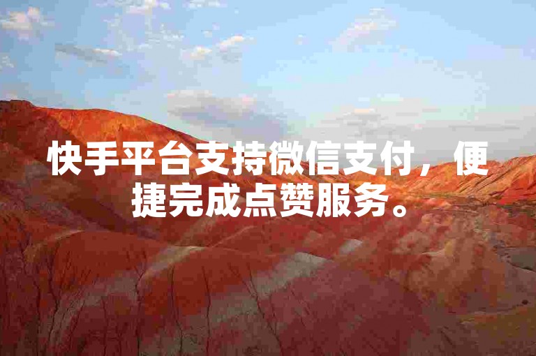 快手平台支持微信支付，便捷完成点赞服务。