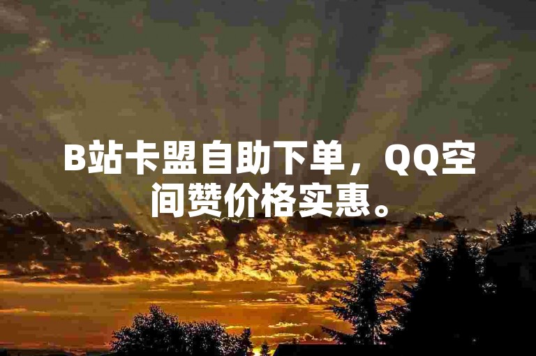 B站卡盟自助下单，QQ空间赞价格实惠。