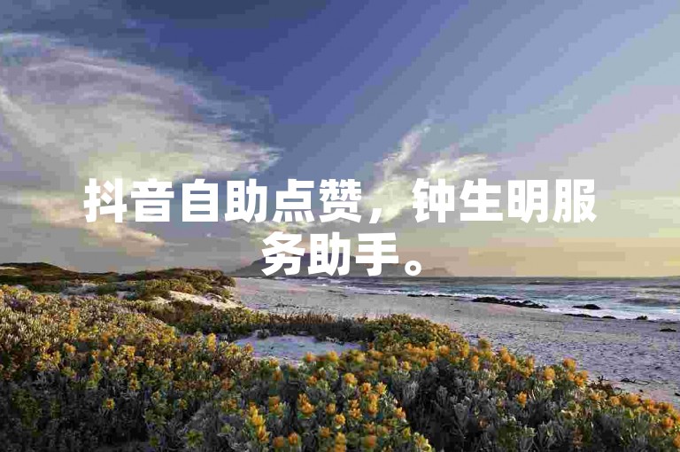 抖音自助点赞，钟生明服务助手。
