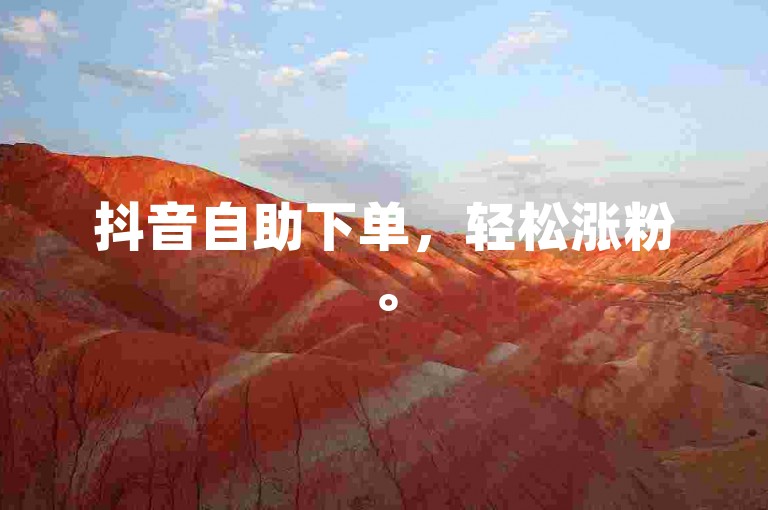 抖音自助下单，轻松涨粉。