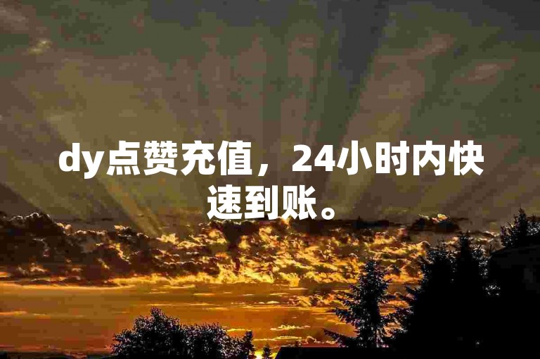 dy点赞充值，24小时内快速到账。