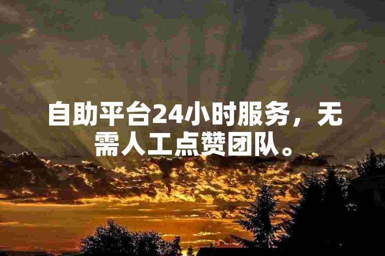 自助平台24小时服务，无需人工点赞团队。