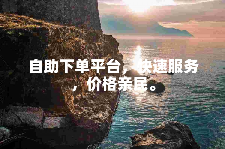 自助下单平台，快速服务，价格亲民。