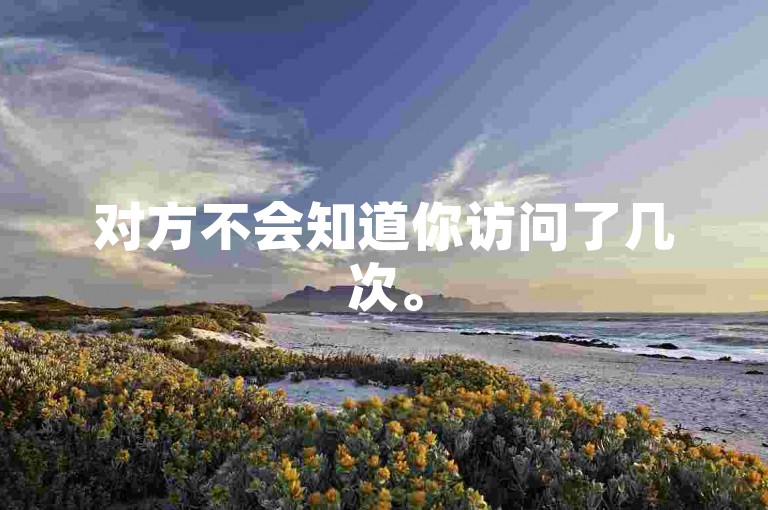 对方不会知道你访问了几次。