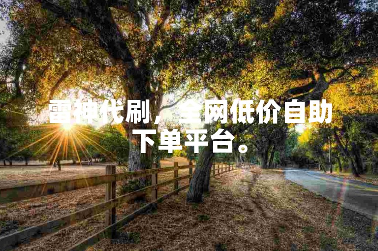 雷神代刷，全网低价自助下单平台。
