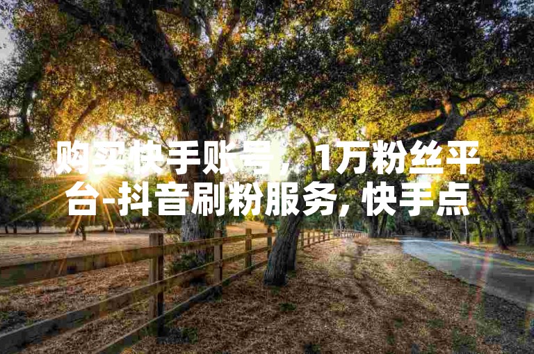 购买快手账号，1万粉丝平台-抖音刷粉服务, 快手点赞1元起。