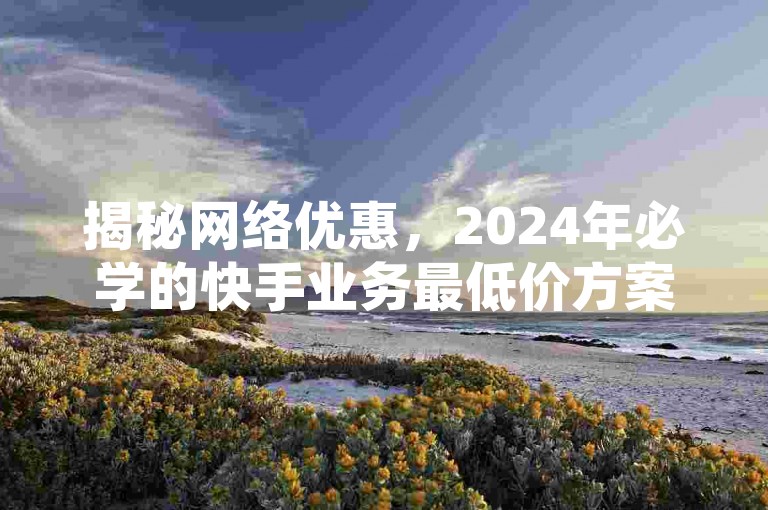 揭秘网络优惠，2024年必学的快手业务最低价方案！