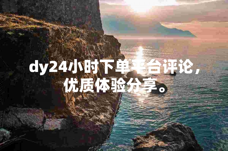 dy24小时下单平台评论，优质体验分享。