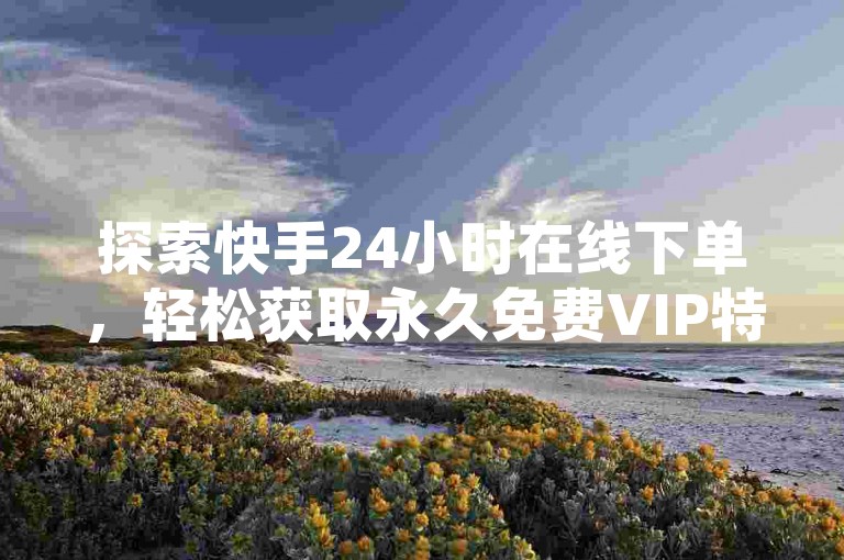 探索快手24小时在线下单，轻松获取永久免费VIP特权！