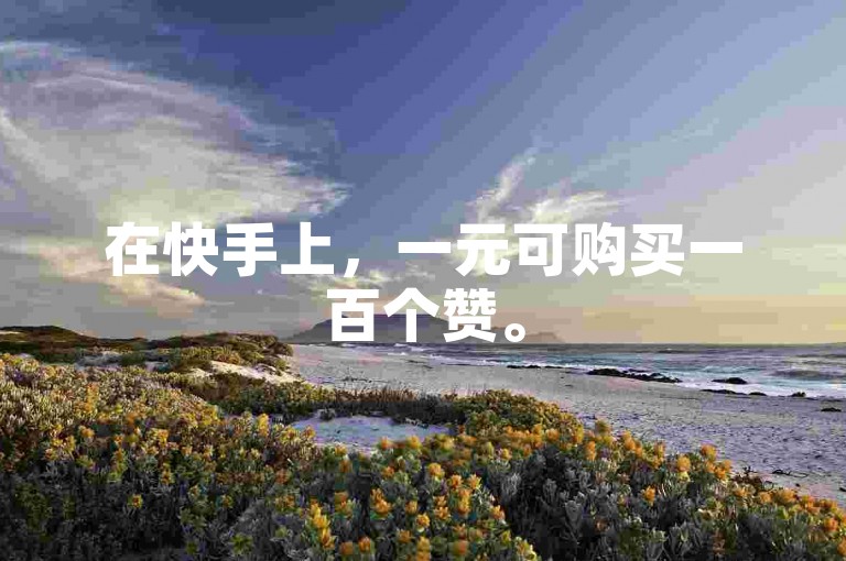 在快手上，一元可购买一百个赞。