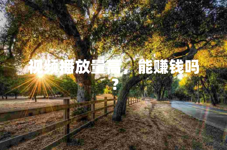 视频播放量高，能赚钱吗？