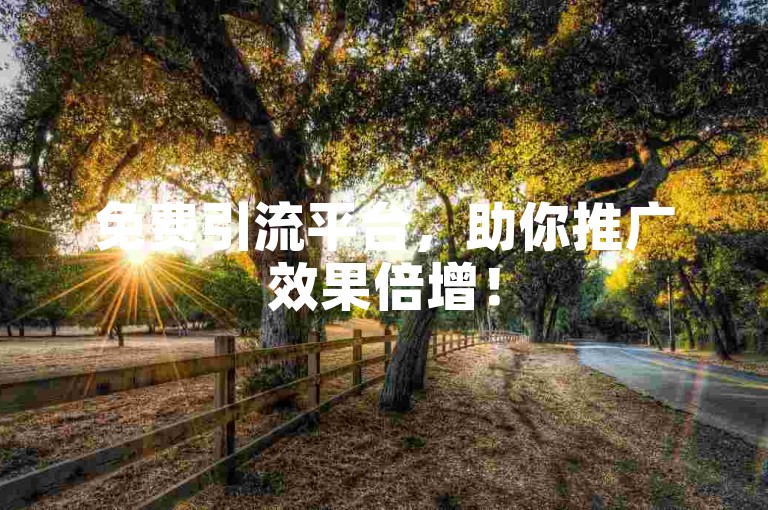 免费引流平台，助你推广效果倍增！