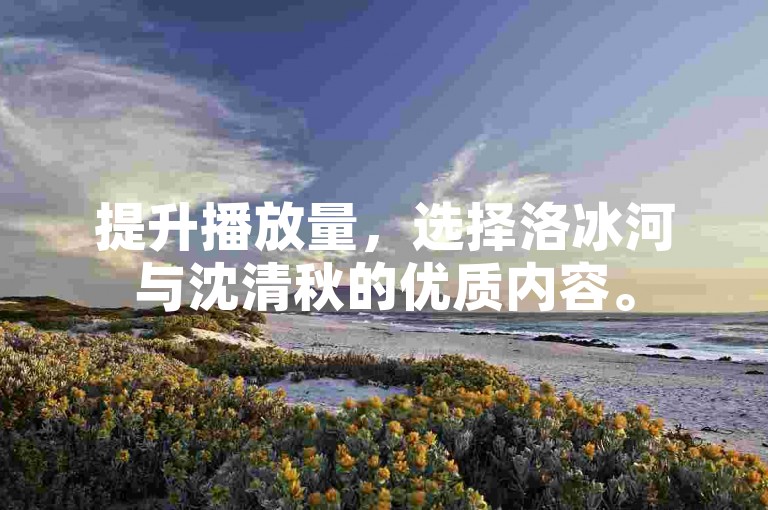 提升播放量，选择洛冰河与沈清秋的优质内容。