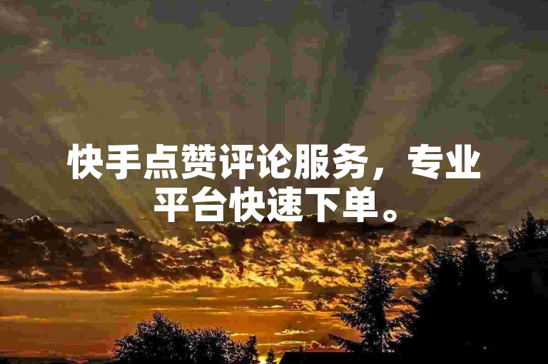 快手点赞评论服务，专业平台快速下单。