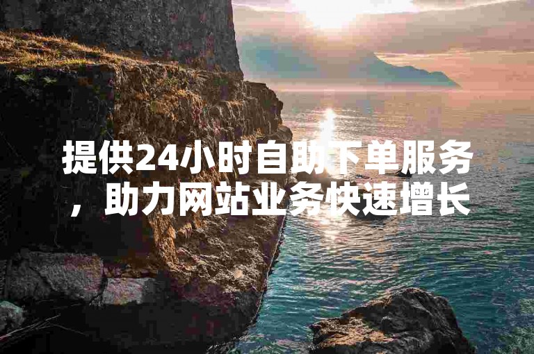 提供24小时自助下单服务，助力网站业务快速增长。