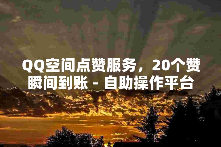 QQ空间点赞服务，20个赞瞬间到账 - 自助操作平台。