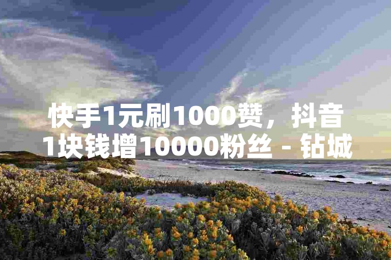 快手1元刷1000赞，抖音1块钱增10000粉丝 - 钻城卡盟平台官网