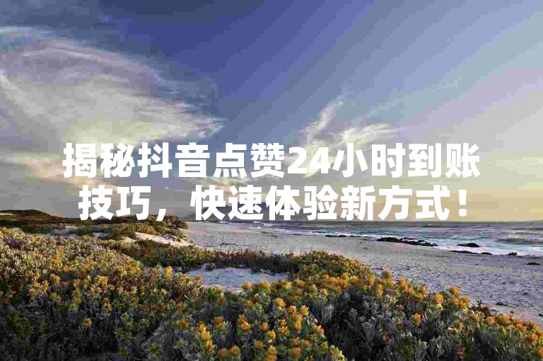 揭秘抖音点赞24小时到账技巧，快速体验新方式！