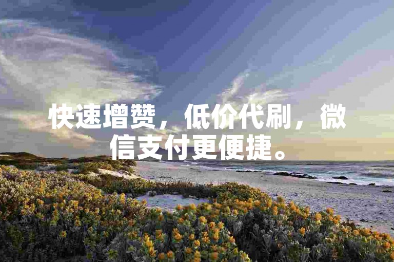 快速增赞，低价代刷，微信支付更便捷。