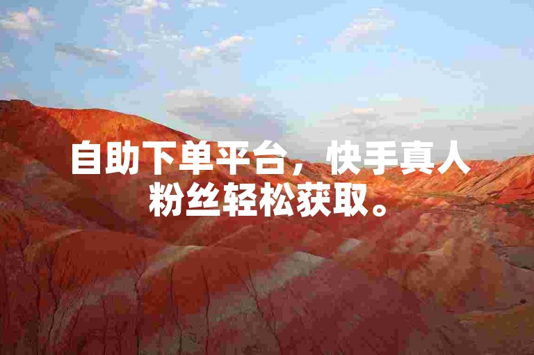 自助下单平台，快手真人粉丝轻松获取。