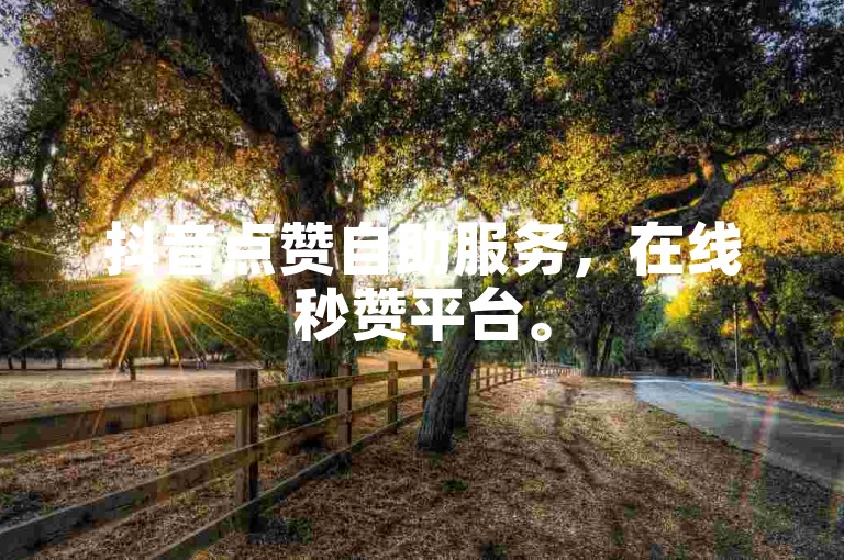 抖音点赞自助服务，在线秒赞平台。