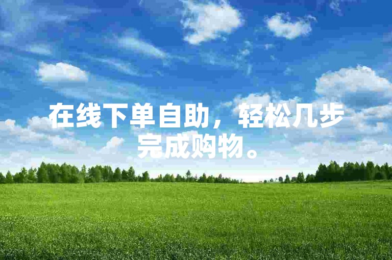在线下单自助，轻松几步完成购物。