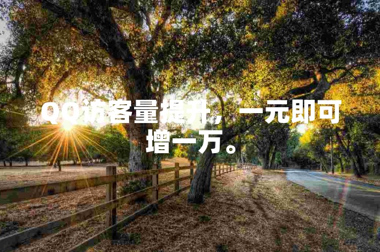 QQ访客量提升，一元即可增一万。