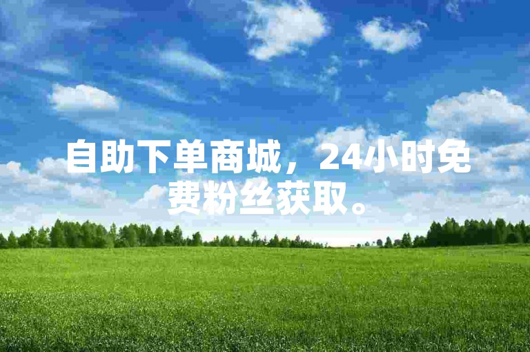 自助下单商城，24小时免费粉丝获取。