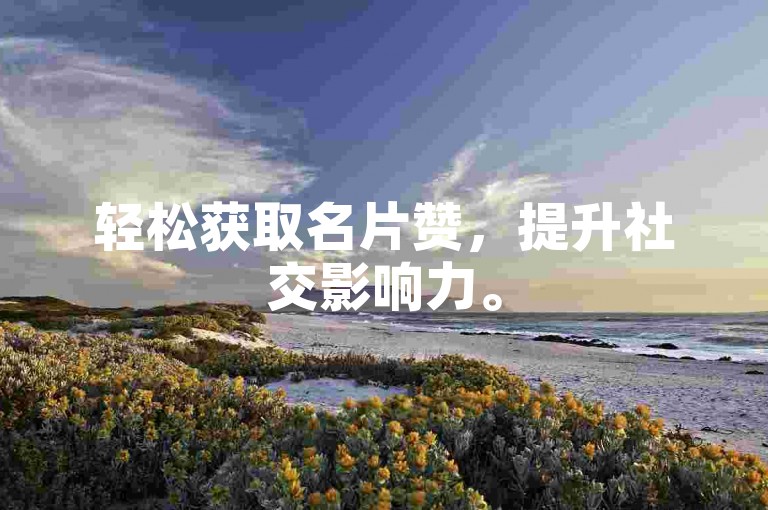 轻松获取名片赞，提升社交影响力。