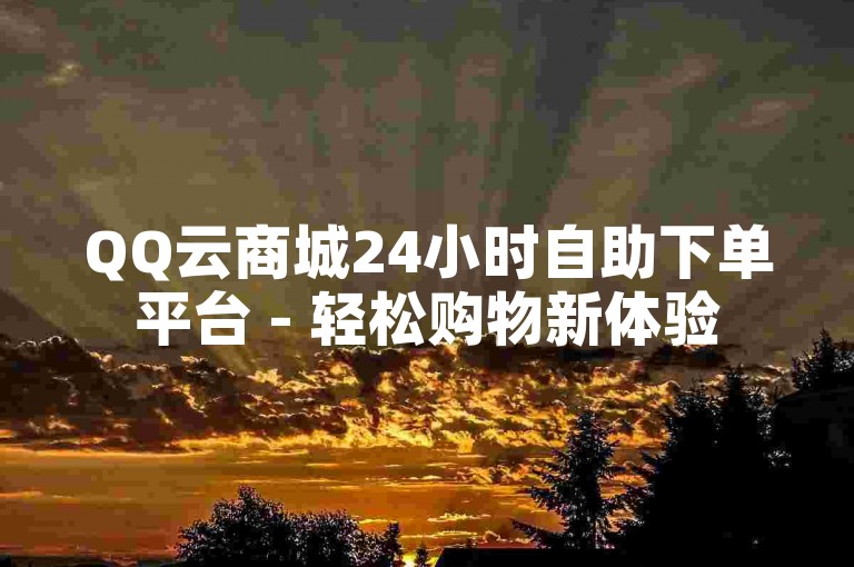 QQ云商城24小时自助下单平台 - 轻松购物新体验