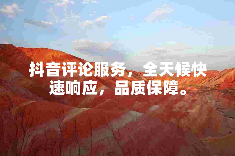 抖音评论服务，全天候快速响应，品质保障。