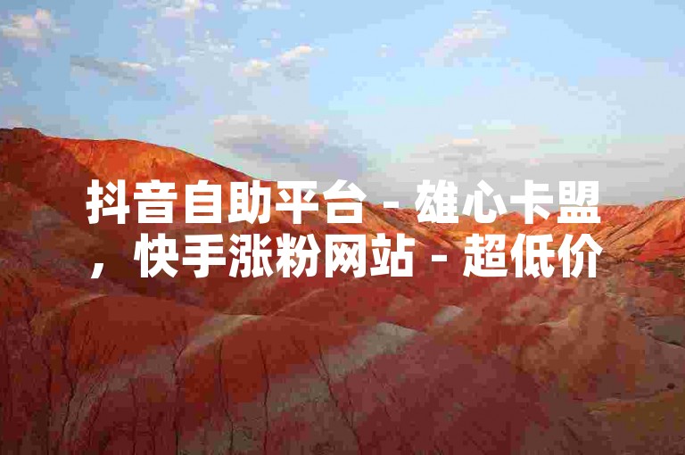 抖音自助平台 - 雄心卡盟，快手涨粉网站 - 超低价ks业务自助下单平台。