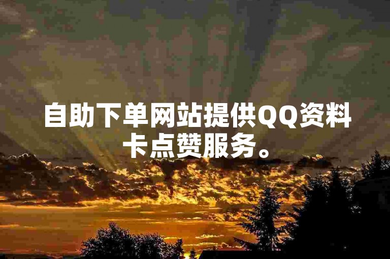 自助下单网站提供QQ资料卡点赞服务。