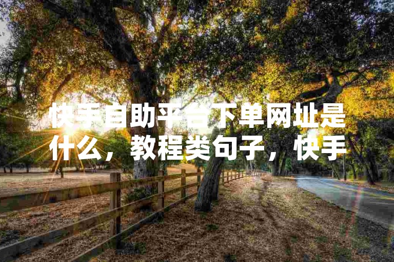快手自助平台下单网址是什么，教程类句子，快手自助平台下单网址为，https://sx2.jinasichina.cn/