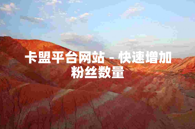 卡盟平台网站 - 快速增加粉丝数量